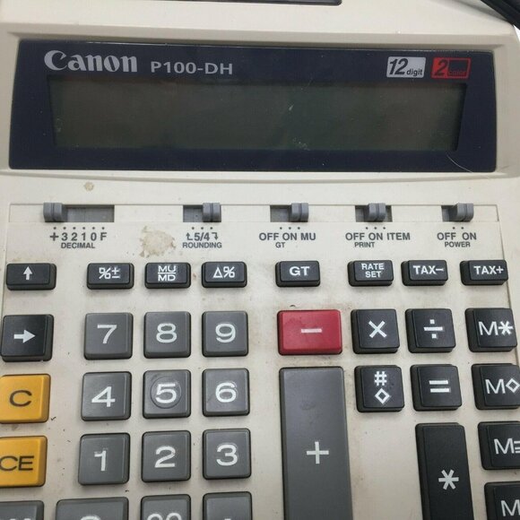 Canon P100-DH 12-Digit Display Printing Calculator Extra Paper Rolls - Picture 7 of 8